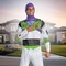 Men's Buzz Lightyear Adult Costume Toy Story Classic Jumpsuit with Hood for Halloween
